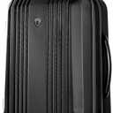 Olympia U.S.A.Apache 21-inch Expandable Hardside Carry-On Luggage Spinner Suitcase with Hidden Compartment, Black/Black