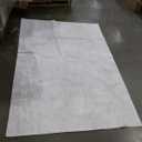 5x7 Grey and White Neutral Rug for Living Room, Indoor Ultra-Thin Washable Rug for Bedroom, Non Slip Backing