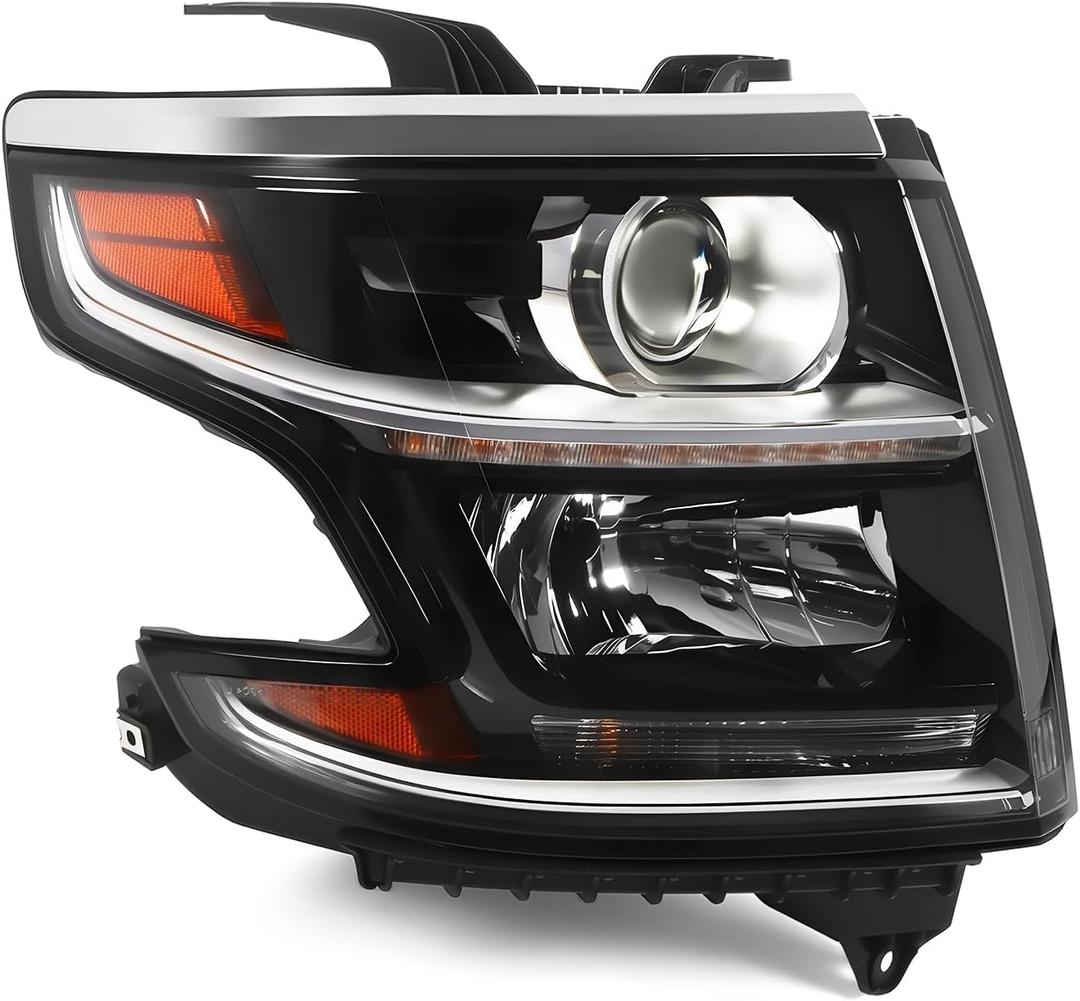 Passenger Side Xenon Projection Headlights Compatible with 2015-2020 Suburban/Tahoe w/DRL Headlamps GM2503406 84582598 w/o Bulb (Right)