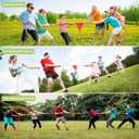 Field Day Tug of War Rope with Flag for Kids and Adults, Family Reunion Birthday Party Games, Summer Outside Lawn Games, Camping Picnic Carnival Games for Team Building Activities, Orange 40FT