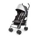 3Dlite ST Convenience Stroller, Black & Gray - Lightweight Stroller with Steel Frame, Large Seat Area, Multi-Position Recline, Large Storage Basket - Infant Stroller for Travel and More
