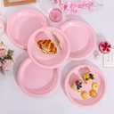 WELLIFE Pink Plastic Plates 10 Inch -150 Count for Party, Disposable Plastic Party Plates for Valentine's Day Easter Mother's Day Baby Shower Dinner Dessert Cake Light Pink