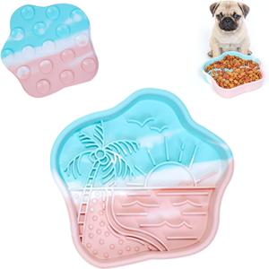 WUGO Slow Feeder Dog Bowls, Lick Mat for Dog Cat, Dog Lick Bowl, Puzzle Toy Dog Food Bowls, Interactive Treat Dispensing, Puppy Pet Slow Eating Anti-Slip Suction Cups, for Large Medium Small Breed