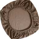 Computer Chair Slipcovers, Elastic Edges Stretch, Chair Seat Cushion, Office Chair Cover Multifunctional Seat Cover (Coffee)