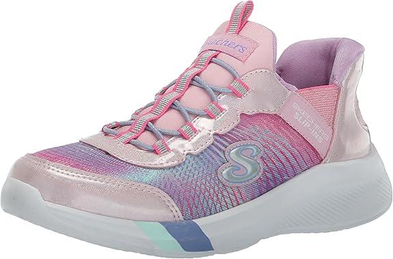 Skechers Unisex-Child Dreamy Lites-Colorful Prism Sneaker Pink 3