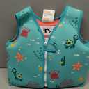 Kids Swim Vest Neoprene Swimming Aid with Adjustable Safety Strap for Age 1-3 and 3-6 (Turtle, 3-6)