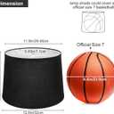 Lampshades Set of 2, Black Fabric Lamp Shades 11.6" Top x 12.6" Bottom x 9.8" High Drum Lampshades for Table Lamps, Floor Lamps, Pendant Light, E26 Base Harp Holders Included