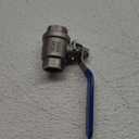 RQG 1-Piece Full Port Ball Valve, Shut-Off Ball Valve,1/2 Inch Female x Female Ball Valve With Blue Vinyl Handle, 1/2“ NPT 304 Stainless Steel Ball Valve for Water, Oil, and Gas,1000WOG(DN15 light)