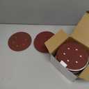 100 PCS 6 Inch Sanding Discs, 6 Hole Hook and Loop Sandpaper 60 80 120 240 400 Grit Set, Round Orbital Sand Paper Discs for Sander