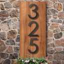 6" Floating Modern Address House Number,Modern Metal Anti-Rust House Numbers with Nail Kits for Door Garden Mailbox Decor Visibility Signage (black, 1)