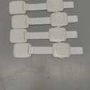 YEYA Upgraded No Drill Furniture Anchors for Baby Proofing, Anti-Tip Adjustable Straps, Strong Adhesive Backing 4 Pack (White)