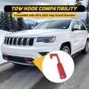 Front Tow Hook Compatible with 2015-2023 Jeep Grand Cherokee Accessories, Red Towing Hooks 2Pcs