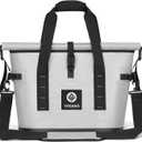 Vogano 40 Can Soft Cooler Bag - Insulated Leak-Proof Large Cooler Bag with Roll-Top Waterproof Seal | Portable Ice Chest for Camping, Beach, Travel, Picnics | 24HR Cold Retention (Gray)