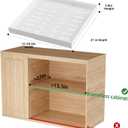 DEKAVA 4 Pack Pull Out Cabinet Organizer Expandable, Adhesive with Nano Film, Pull Out Drawers for Cabinets in Kitchen, Pantry or Bathroom (White, 21“DEEPX[12"-20'']Width-4PACK)