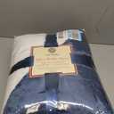 Genteele Sherpa Throw Blanket Super Soft Reversible Ultra Luxurious Plush Blanket, 60 x 70 inches, Navy/White