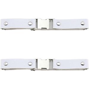 eYLun Women Girl Leather Heart Garters Buckle Leg Ring Belt Punk Elastic Thigh Ring Garters Adjustable 2pcs (One Size, White)