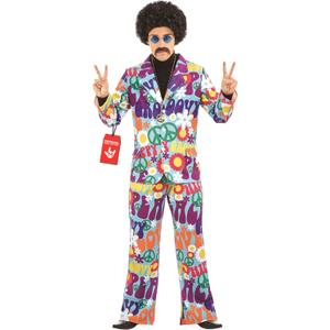 fun shack Groovy Mens Hippie Costume, Retro Mens Hippie Costumes for Adults, Groovy Costumes for Men, 60s Suit Men (Large)