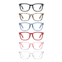 CCVOO 6 Pack Blue Light Blocking Reading Glasses, Anti Headache/Glare/Eye Strain Readers Computer Eyeglasses Women/Men (6 Pack Mix,2.00)