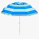 Beach Umbrella With Sand Anchor, UPF 50+ Protection, 8 Ribs, Beach Umbrellas For Sand Portable, With Button Tilt - Multifunctional Outdoor Sunshade For Gardens, Courtyards, And Beaches