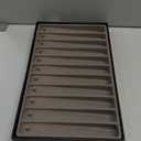 J JACKCUBE DESIGN 11 Compartments Stackable Leather Jewellery Tray Earring Necklace Bracelet Ring Organizer Display Storage Box(Set of 1, Black, 40.6 x 24.4 x 4 cm)- MK212-3B