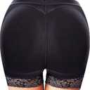 Butt Lifter Hip Enhancer Pads Underwear Shapewear Lace Padded Control Panties Shaper Booty Fake Pad Briefs Boyshorts (Black, M)