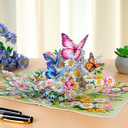 CUTPOPUP Mothers Day Pop Up Card for Mom, 3D Daisy Butterflies Greeting Card, Birthday Card for Mom, Wife, Grandma, Daughter, Floral Card for Women