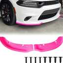 Front Bumper Lip Splitter Protector, Dodge Front Splitter Dedicated to 2015-2023 Dodge Charger SRT 392/Scat Pack/RT Scat Pack 2019-2023 Charger GT/RT (Pink)