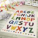 Large ABC Kids Area Rugs 2x3ft, Kindergarten and Preschool Educational Learning Alphabet Area Rugs Playroom Kids Puzzle Rugs Suitable for Children's Rooms, for Nursery, Classroom, Baby Daycare