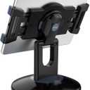 AboveTEK Retail Kiosk iPad Stand, 360 Rotating Commercial POS Tablet Stand, Fits 6"-13" (Screens) iPad mini Pro-Business Swivel Tablet Holder, for Store Office Reception Kitchen Desktop (Black)