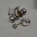 CML Hardware Entry Deadbolt Door Lock and Passage Knob Combo Set, Single Cylinder Deadbolt Lock with Keys for Exterior and Interior Door, Stainless Steel, 1 Pack