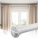 Tension Curtain Rod by EZFurni, 82 to 123 Inch Adjustable, No Drill Curtain Rods for Windows, Heavy Duty Tension Rod for Window Treatment, Room Divider with Blackout Curtains, Renter Friendly, White