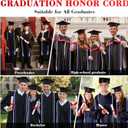 JayRui 2 Pcs Graduation Cord Honor Cords Bachelor Gown Cords Master Doctoral Graduation Cords with Tassle Durable Stylish Versatile for College High School Preschool Graduates (White+Blue)