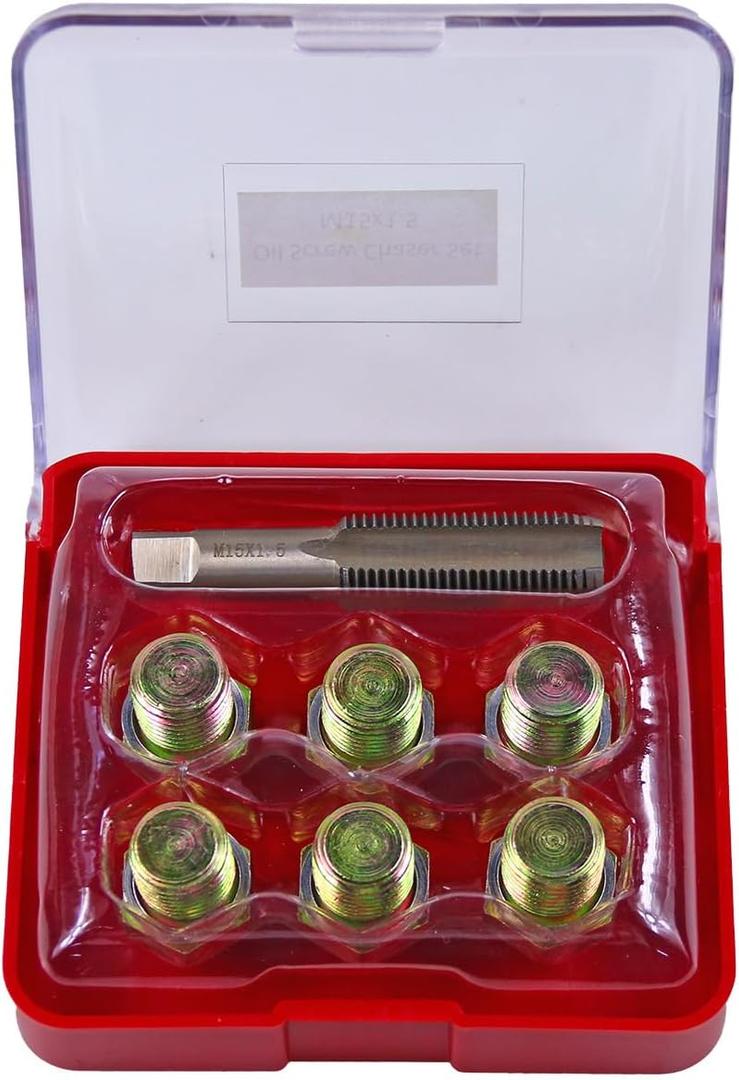 Oil Drain Plug M15 x 1.5MM Oil Pan Screws Rethread Tool Thread Repair Tool Tap Kit
