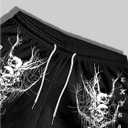 Men's Letter Graphic Workout Shorts Drawstring Waist Straight Leg 2 in 1 Basketball Shorts (Black, L)