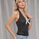 25 PCS Women Y2K Polka Dots Halter Top with Polka Dots Accessories