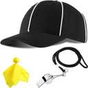 BBTO Referee Costume Accessories Referee Hat and Whistle Penalty Flag Hats for Men Women Football
