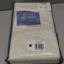 100% Blackout Shield Linen Blackout Curtains for Bedroom 84 Inches Long, Back Tab/Rod Pocket Living Room Drapes, Thermal Insulated Blackout Curtains 2 Panels Set, 50" W x 84" L, Cream