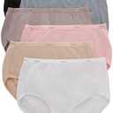 Hanes womens High-waisted Brief Panties, 6-pack, Moisture-wicking Cotton Brief Underwear (Colors May Vary) Large