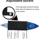 Sit-in Kayak Cockpit Cover with Metal Buckle- 28x63 in, Waterproof for Outdoor Storage & Transport, Seat Protection Drape Compatible with Pelican, Wilderness System, Old Town, Sun Dolphin