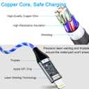 LED iPhone Light up Charger Cable, | Apple MFi Certified | USB A to Lightning Fast Charging Cord Compatible with iPhone 13 Pro Max 12 Mini 11 X XS XR 8 7P 6S 5S iPad iPod Touch More (3FT, Blue)