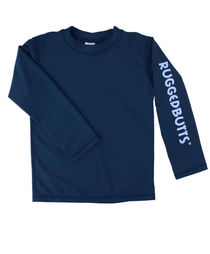 RUGGEDBUTTS® Baby/Toddler Boys Long Sleeve Rash Guard Swim Shirt w/UPF 50+