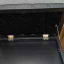 Adjustable Height Piano Bench with Storage, Heavy Duty Wooden Piano Stool Keyboard Bench with PU Leather Cushion, Black