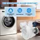 202203 Washer Drain Pump Compatible with Maytag Jenn-Air Whirlpool Washer, Replaces 202203, 202540, 6-2022030, WP6-2022030