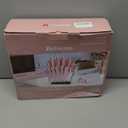 Astercook Knife Set with Block and Sharpener, 22 Piece Kitchen Knife Set Dishwasher Safe, Space-Saving Clear Knife Block with Knives for Everyday Home Cooking Pink