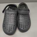 Amoji Unisex Winter Fleece Clog Fur Lined Garden Shoes House Slippers D8818 (13.5-14 Women/11.5-12 Men, Greygrey)