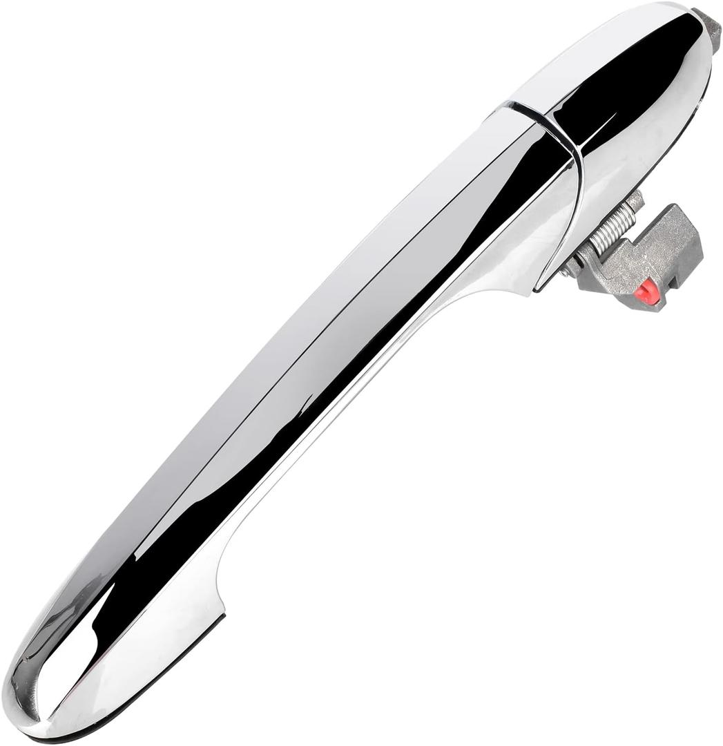 Exterior Chrome Door Handle Front Right Passenger Side Replacement for Fiat 500 2012 2013 2014 2015 2016 2017 2018 Outside Handle,68069942AC,Without Keyhole(Right)