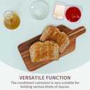 Double Compartment Condiment Container with Lids, Mini Plastic Snack Containers,BPA Free,Microwave Safe,Leakproof Food Storage, To Go Food Containers,Take Out Sauce Container (100)