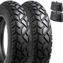 2-PCS 26" Heavy Duty Fat E-Bike Tires 26 x 4.0/102-559 and 2-PCS 26"x4.0" Bike Tubes Scharder Valve Compatible with 26x4.0 26x4 E-Bike All-Terrain Directional Tread Bicycle Tires and Tubes