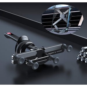 OATSBASF Car Vent Phone Mount [Full Metal Body] Foldable Car Air Vent Phone Holder, Compatible with iPhone 17 16 Pro Max 15 14 / Samsung S25 Ultra 24 / All Phone Models