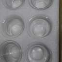 6 Pcs Clear Chunky Glass Lip Votive Candle Holders Tealight Votive Cups for Wedding Proposal, Spa Aromatherapy, Meditation, Table Decorations Clear Cups